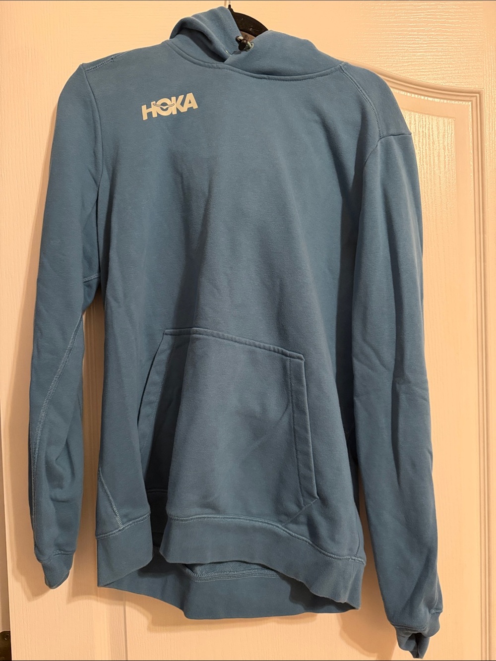 Hoka Light Blue Pullover Hoodie with Logo